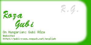 roza gubi business card